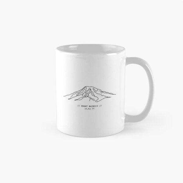 Item preview, Mount Rainier Minimalist Line Art (Black Edition) designed and sold by PeakLineStudio.