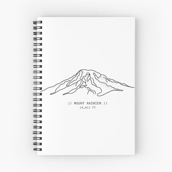 Item preview, Mount Rainier Minimalist Line Art (Black Edition) designed and sold by PeakLineStudio.