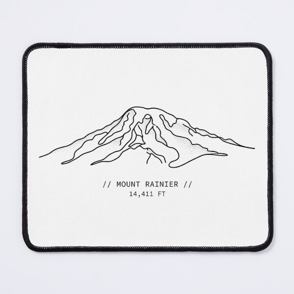 Item preview, Mount Rainier Minimalist Line Art (Black Edition) designed and sold by PeakLineStudio.