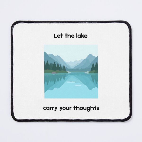 Item preview, Let the Lake Carry Your Thoughts – Peaceful Boating Design designed and sold by EclairArtShop.