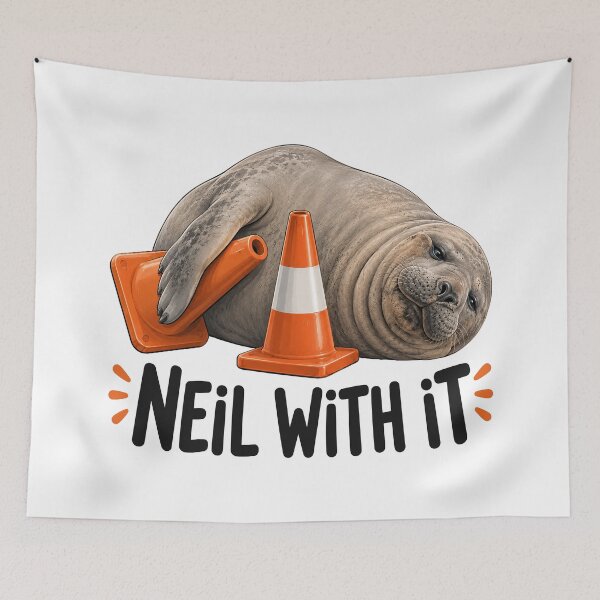 Item preview, Neil The Seal Funny Elephant Seal designed and sold by Eh Plus Designs.