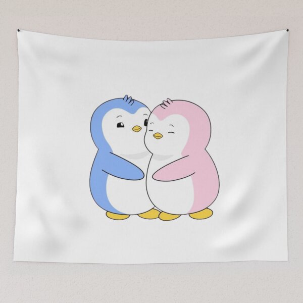 Item preview, Sweet Penguin Hug Sticker designed and sold by nyxium-art.