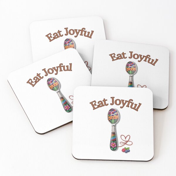 Item preview, Eat Joyful – Vibrant Folk Art Spoon with Berries designed and sold by Inka Moon Design.