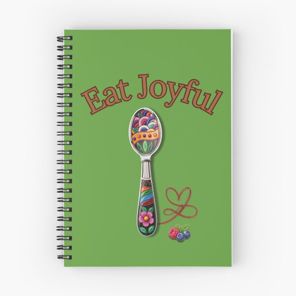 Item preview, Eat Joyful – Vibrant Folk Art Spoon with Berries designed and sold by Inka Moon Design.