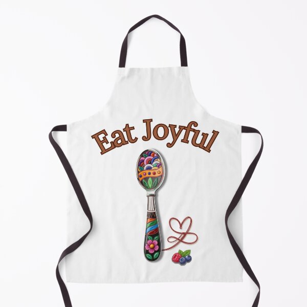 Item preview, Eat Joyful – Vibrant Folk Art Spoon with Berries designed and sold by Inka Moon Design.