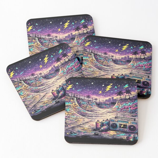 Item preview, Skate Park Graffiti Boombox Urban - Colorful Street Art designed and sold by irfanshikh.