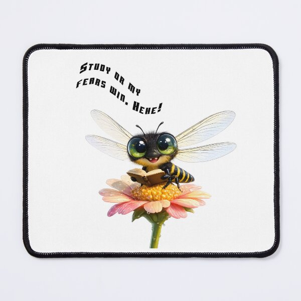Item preview, Study Or My Fears Win Hehe Cute Cartoon Bee designed and sold by canvahub.