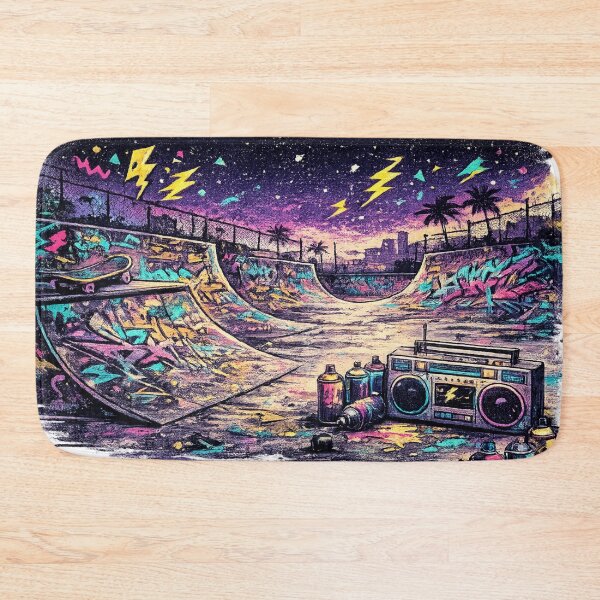 Item preview, Skate Park Graffiti Boombox Urban - Colorful Street Art designed and sold by irfanshikh.