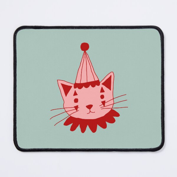 Item preview, Pink and Red Clown Cat designed and sold by lixiezil.