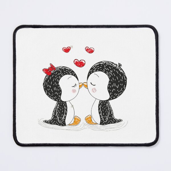 Item preview, Penguin Love Couple Drawing designed and sold by nyxium-art.