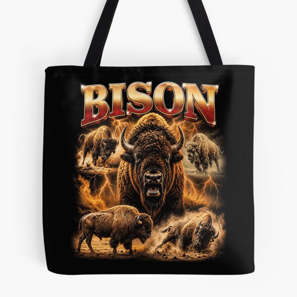 Item preview, Bison Thunderstorm Wildlife Collage designed and sold by OceanBandwear.
