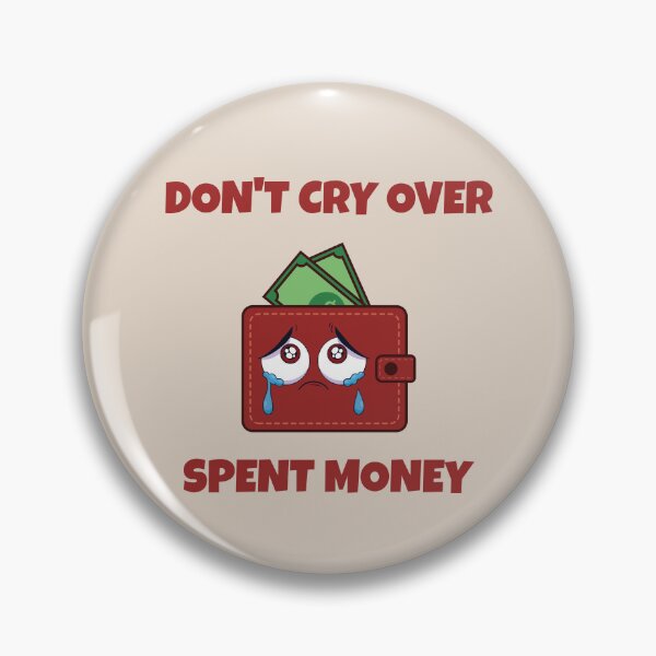 Item preview, Don't Cry Over Spent Money Funny Wallet Parody Quote 2 designed and sold by WordPlayStudio.