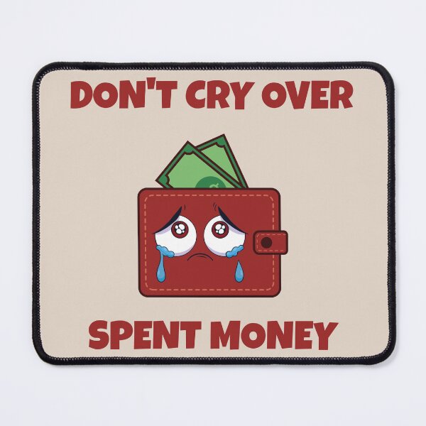 Item preview, Don't Cry Over Spent Money Funny Wallet Parody Quote 2 designed and sold by WordPlayStudio.