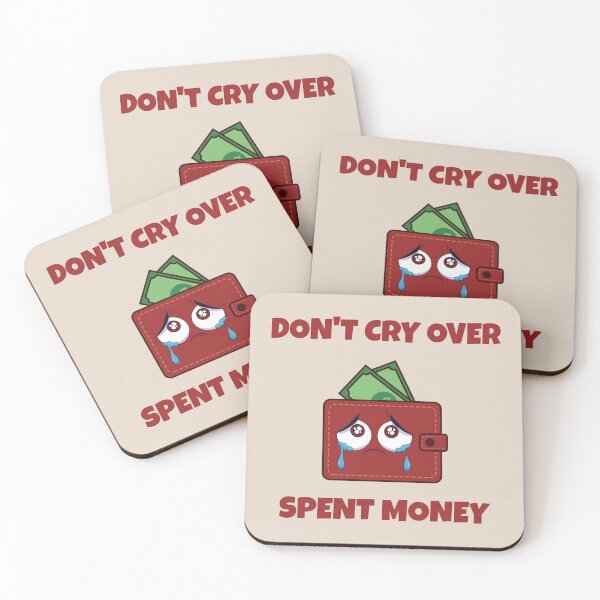 Item preview, Don't Cry Over Spent Money Funny Wallet Parody Quote 2 designed and sold by WordPlayStudio.