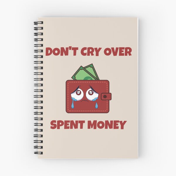 Item preview, Don't Cry Over Spent Money Funny Wallet Parody Quote 2 designed and sold by WordPlayStudio.
