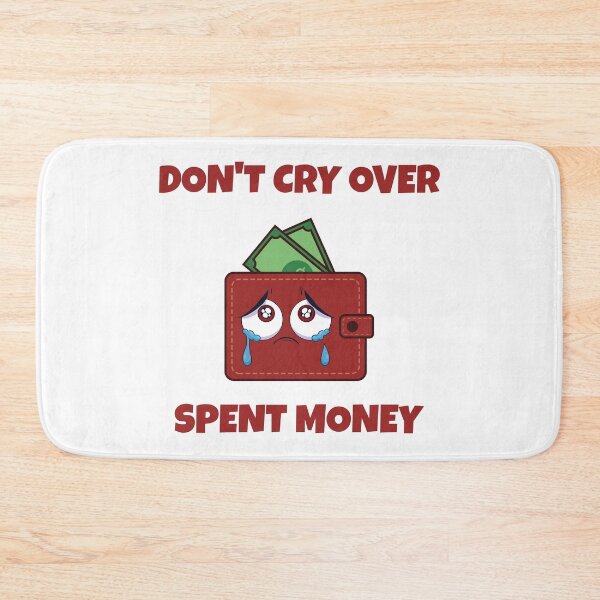 Item preview, Don't Cry Over Spent Money Funny Wallet Parody Quote 2 designed and sold by WordPlayStudio.