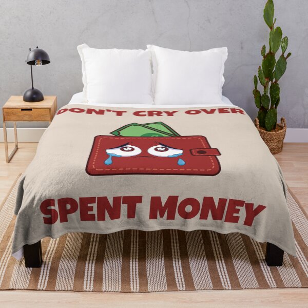 Item preview, Don't Cry Over Spent Money Funny Wallet Parody Quote 2 designed and sold by WordPlayStudio.