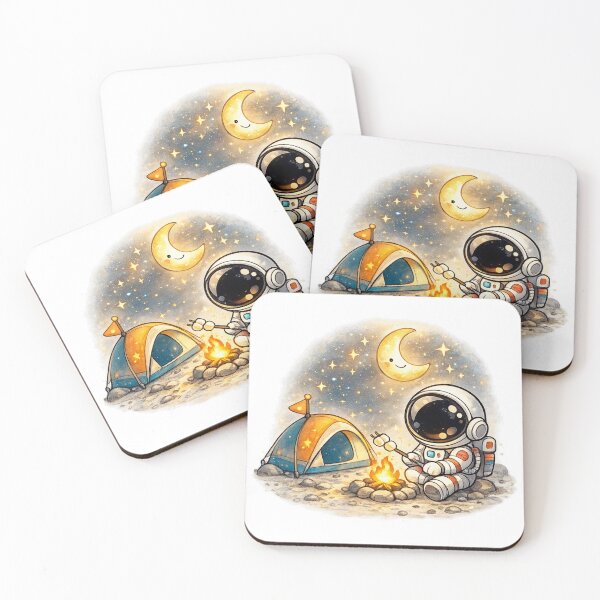 Item preview, Cute Astronaut Camping on the Moon | Kawaii Space Campfire | Cozy Cosmic Adventure | Adorable Galaxy Explorer | Astronomy Lover Gift | Whimsical Space Sticker designed and sold by MrDev.