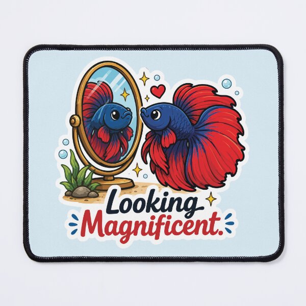 Item preview, Looking Magnificent Funny Betta Fish designed and sold by SimplePoDesign.