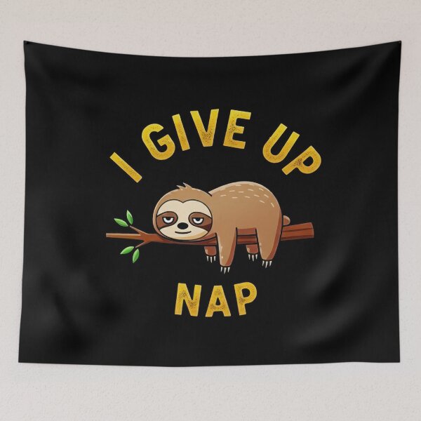 Item preview, I Give Up Nap Funny Sloth Retro Cartoon Graphic designed and sold by DigitalArtx-com.
