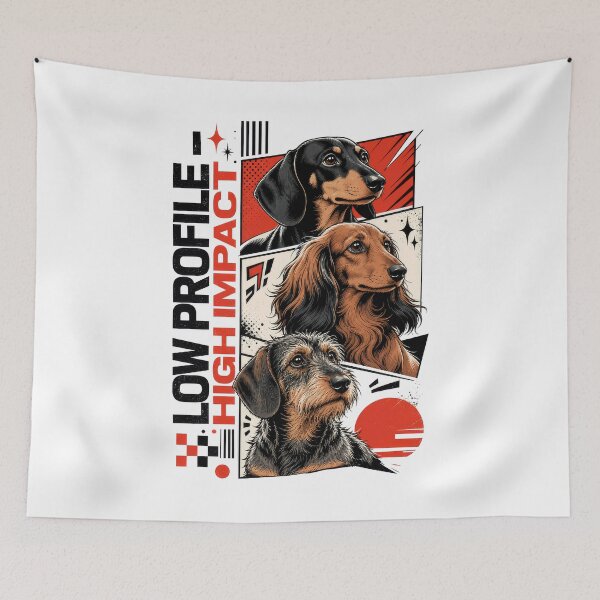 Item preview, Dachshund Dog Pop Art Low Profile High Impact designed and sold by AntiqueImages.