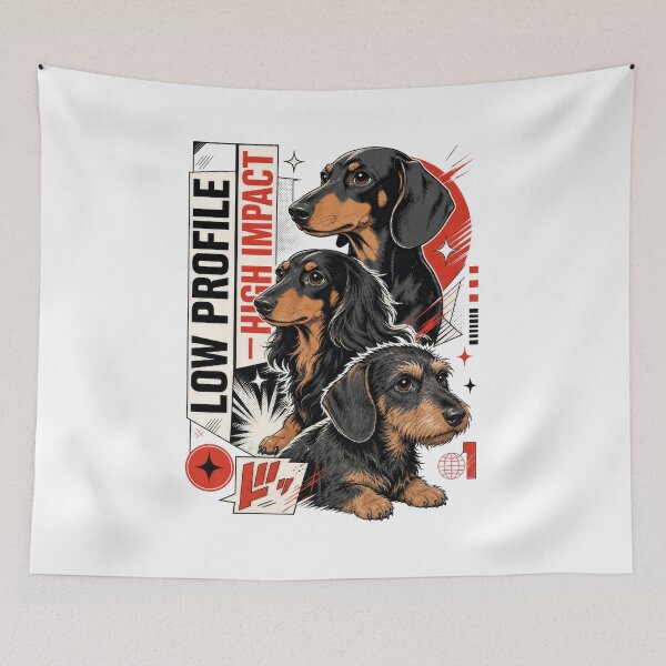 Item preview, Dachshund Doxies Low Profile High Impact designed and sold by AntiqueImages.