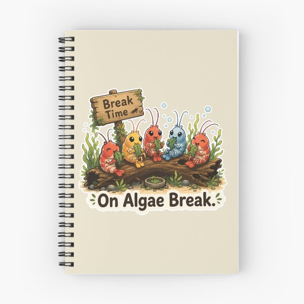 Item preview, On Algae Break Funny Cherry Shrimp designed and sold by SimplePoDesign.
