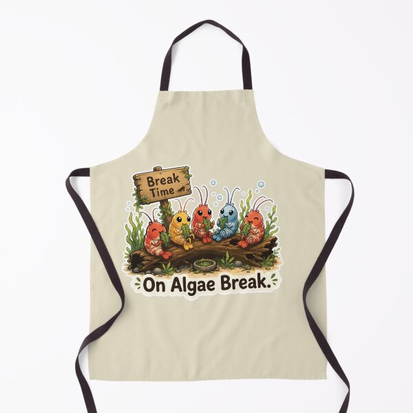 Item preview, On Algae Break Funny Cherry Shrimp designed and sold by SimplePoDesign.