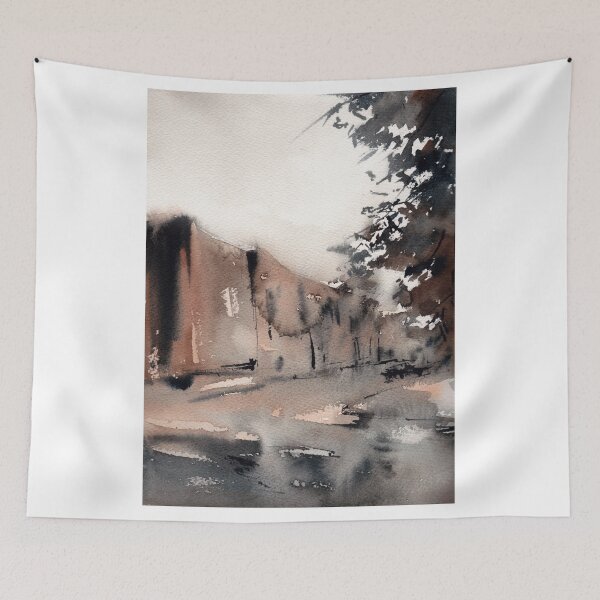 Item preview, Cityscape watercolor painting designed and sold by CanotStop.