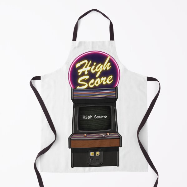 Item preview, Arcade Cabinet Sticker with Neon High Score Sign - Retro 80s Gaming Decal designed and sold by GeekStickerLab.
