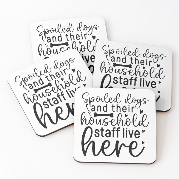 Item preview, Spoiled Dogs And Their Household Staff Live Here - Funny Dog Quotes Retro Vintage Aesthetic Best Gift designed and sold by FuzionRaptor.