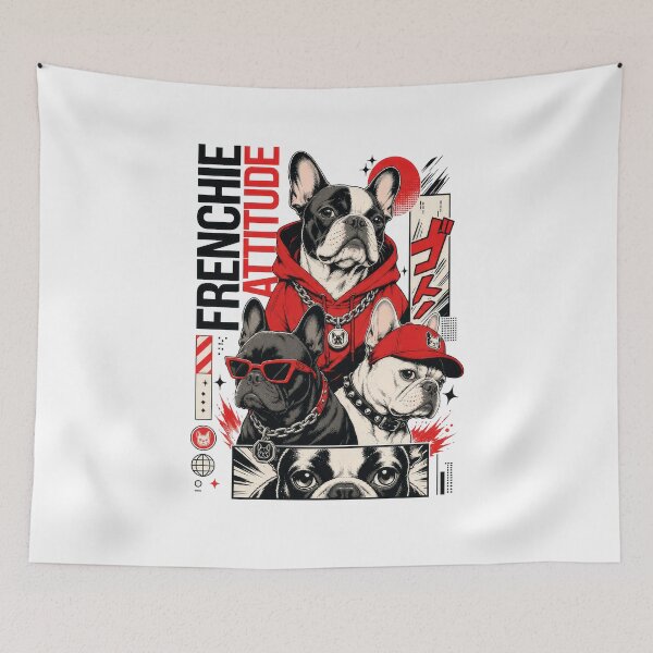 Item preview, Frenchie Attitude Urban Streetwear Dog Owners designed and sold by AntiqueImages.