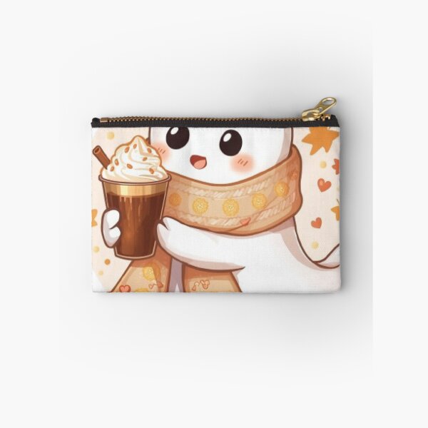 Item preview, Cute Cozy Ghost Coffee Deluxe Sticker | Luxury Kawaii Autumn Ghost designed and sold by Stylestickers55.