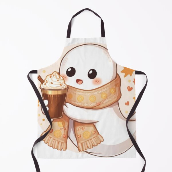 Item preview, Cute Cozy Ghost Coffee Deluxe Sticker | Luxury Kawaii Autumn Ghost designed and sold by Stylestickers55.