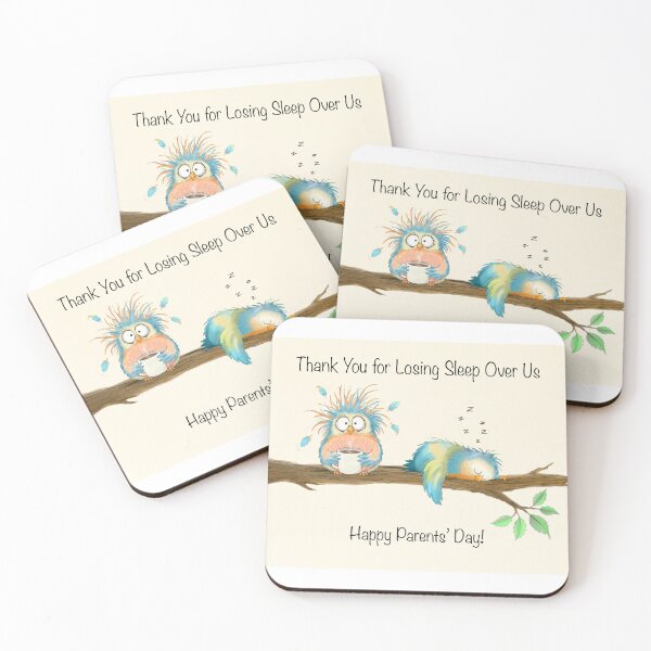 Item preview, Happy Parents Day Funny Exhausted Birds designed and sold by daphsam.