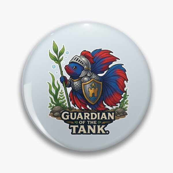 Item preview, Guardian of the Tank Funny Betta Fish designed and sold by SimplePoDesign.