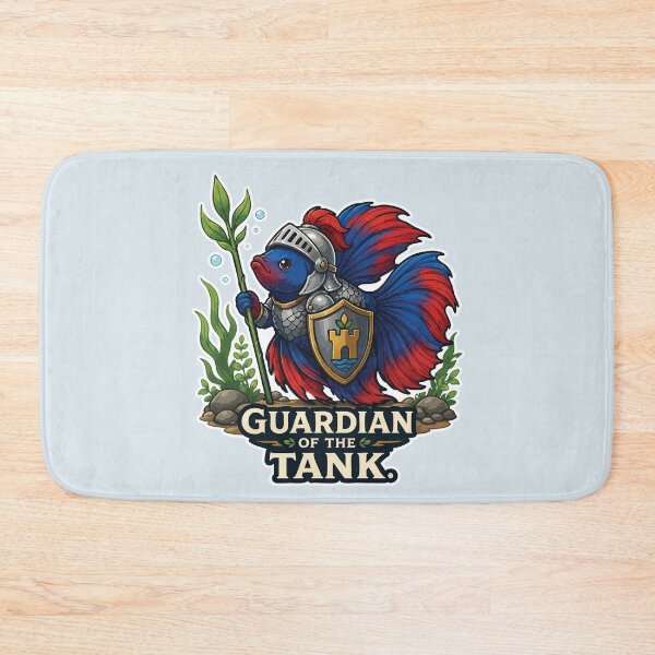Item preview, Guardian of the Tank Funny Betta Fish designed and sold by SimplePoDesign.