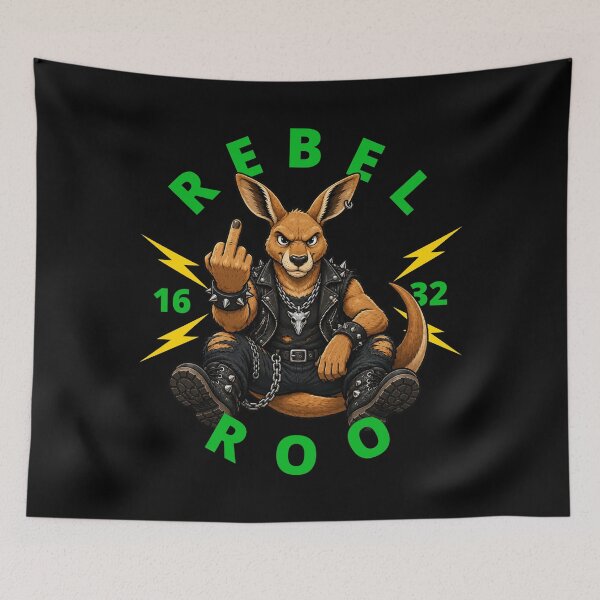 Item preview, Rebel Kangaroo Middle Finger designed and sold by pUNKnown.