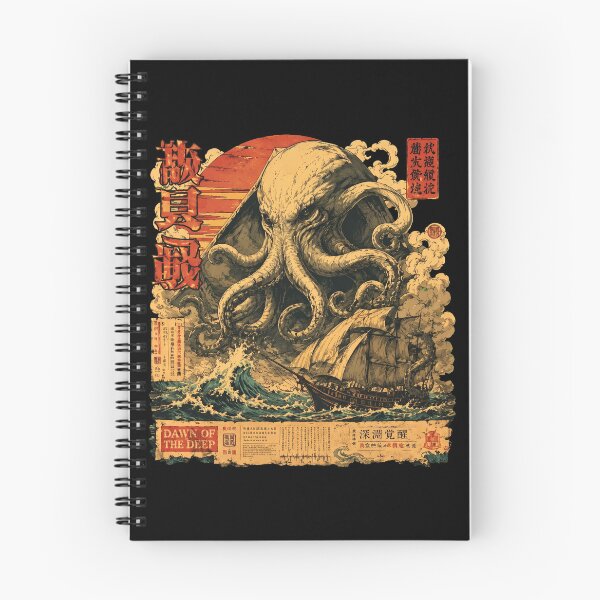 Item preview, Ukiyo-e Giant Kraken Rising Over Vintage Ship Dawn Of The Deep designed and sold by Vermanartist.