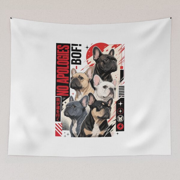 Item preview, No Apologies French Bulldog Urban Streetwear Dog designed and sold by AntiqueImages.