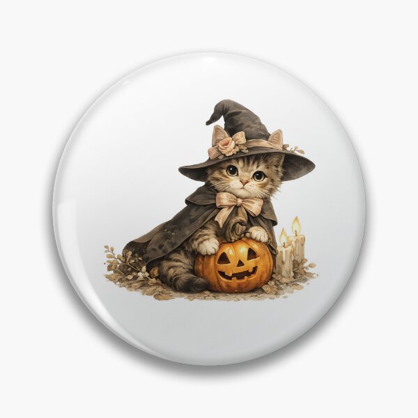 Item preview, Witch Kitten With Pumpkin designed and sold by ZULO.