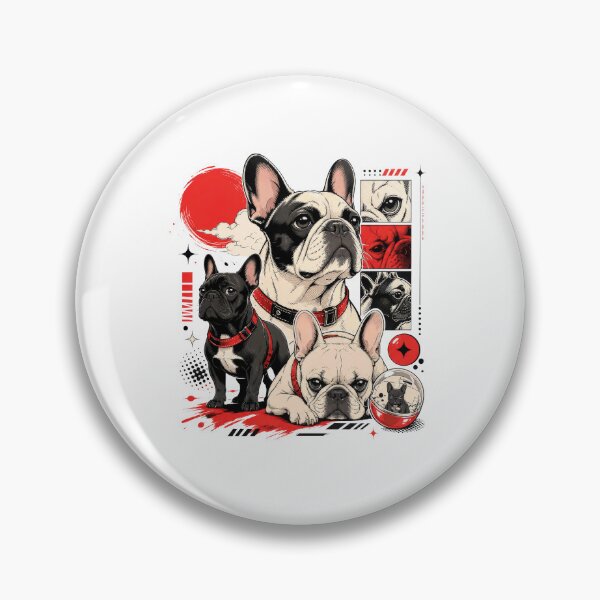 Item preview, Harajuku French Bulldog Urban Kawaii Dog Art designed and sold by AntiqueImages.