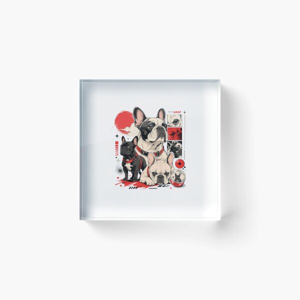 Item preview, Harajuku French Bulldog Urban Kawaii Dog Art designed and sold by AntiqueImages.