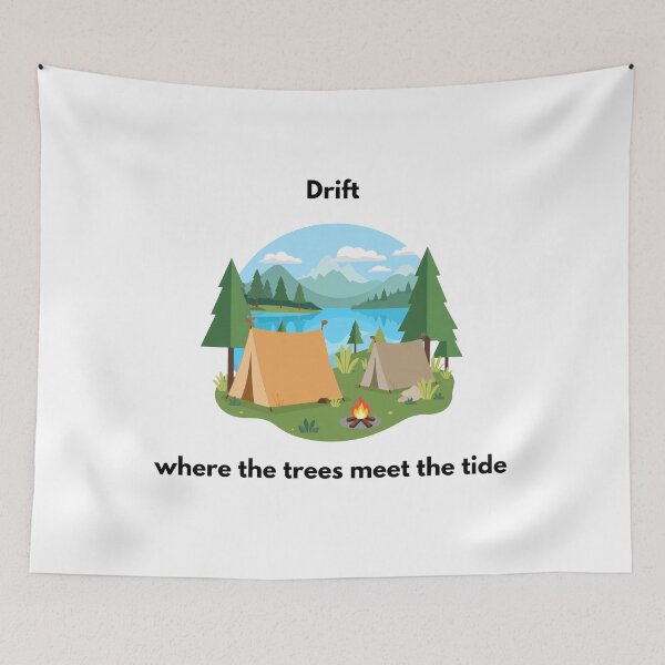 Item preview, Drift Where the Trees Meet the Tide – Forest and Water Nature Design designed and sold by EclairArtShop.