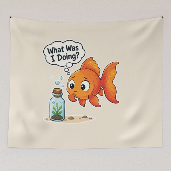 Item preview, What Was I Doing Funny Goldfish designed and sold by SimplePoDesign.