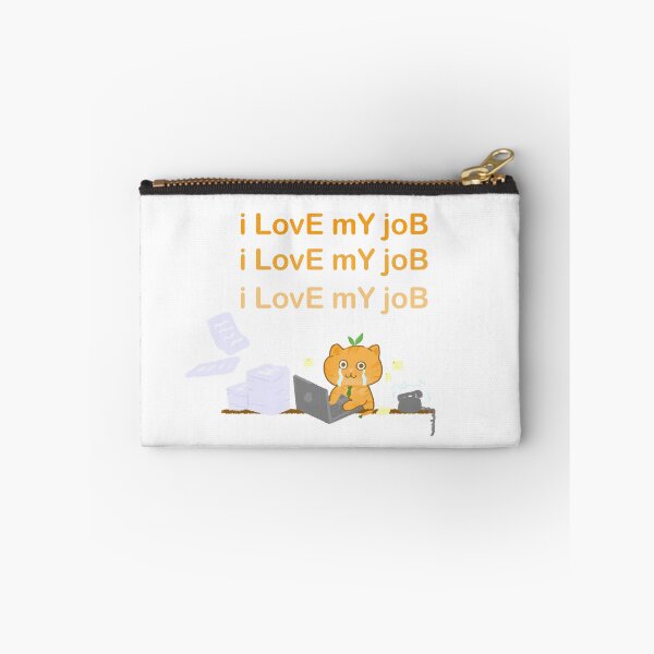 Item preview, I Love My Job Crying Cat Meme designed and sold by Paradee Sawangkhot.