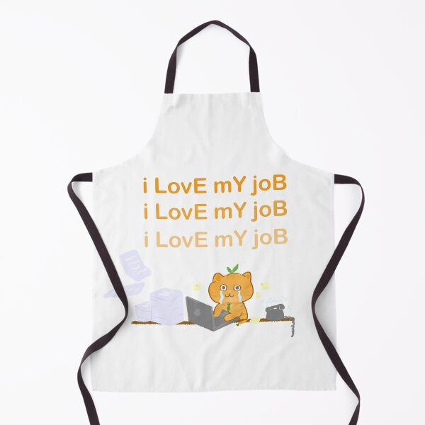 Item preview, I Love My Job Crying Cat Meme designed and sold by Paradee Sawangkhot.