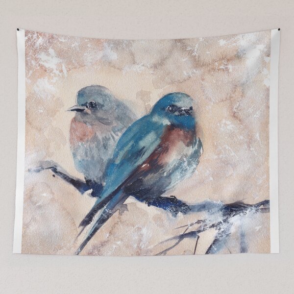 Item preview, Birds watercolor painting designed and sold by CanotStop.