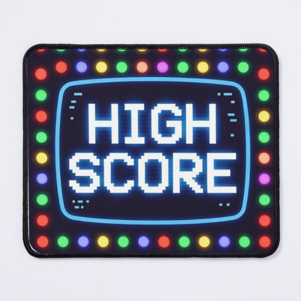 Item preview, Pixel Art High Score Sticker - Retro Arcade Screen with Neon Marquee Lights designed and sold by GeekStickerLab.