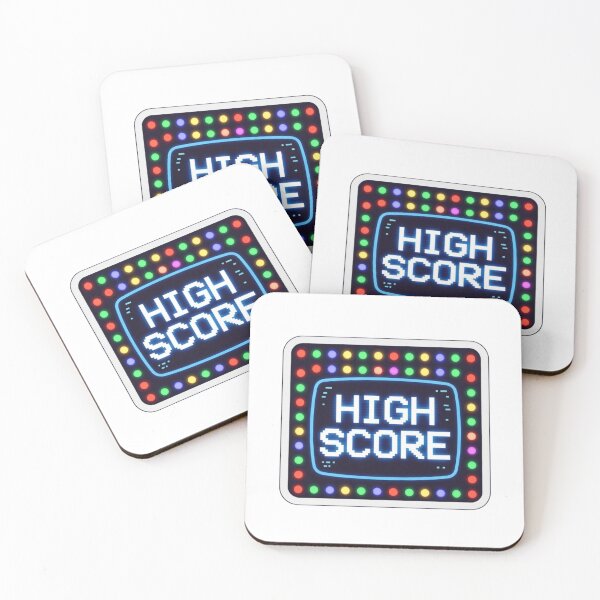 Item preview, Pixel Art High Score Sticker - Retro Arcade Screen with Neon Marquee Lights designed and sold by GeekStickerLab.